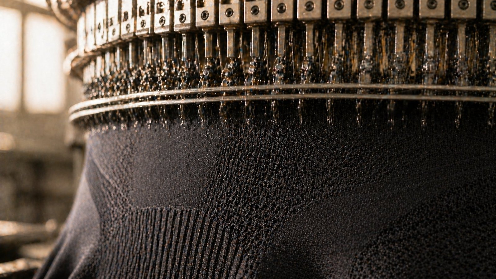 Inside a seamless knitting machine