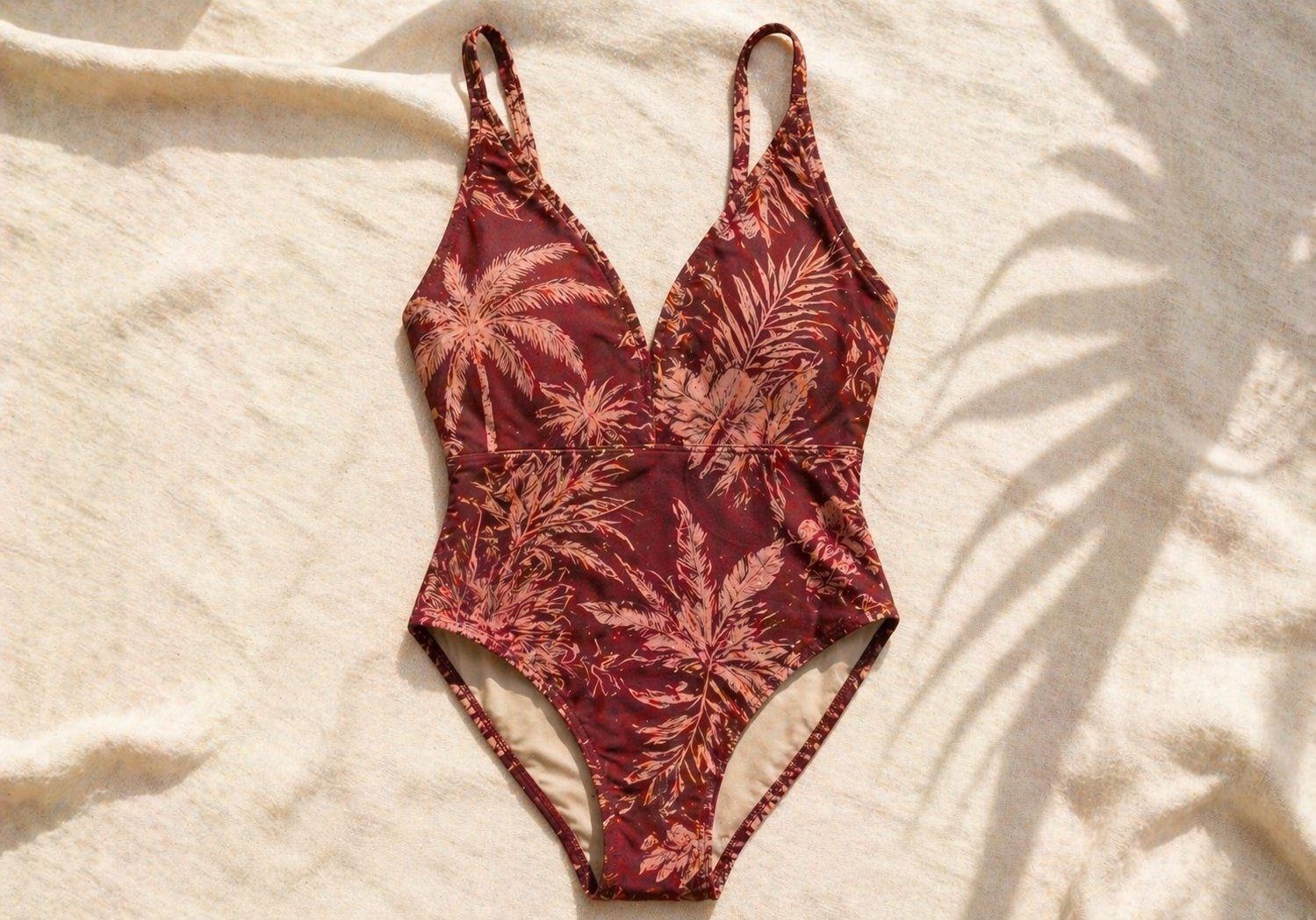 One-piece swimwear on model