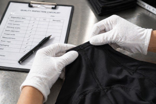 Activewear quality control inspection at AQL 2.5