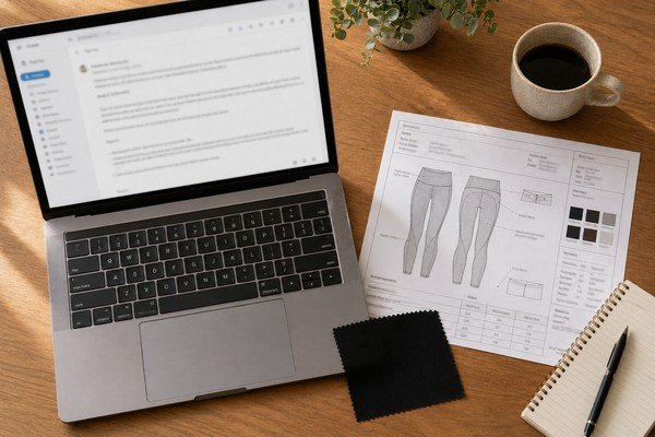 Sending a structured activewear sourcing inquiry